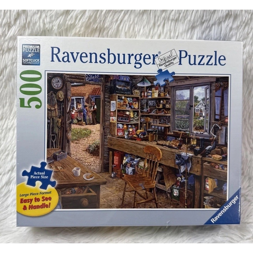 Ravensburger Dad's Shed 500 Piece Large Format Puzzle New Sealed‎
